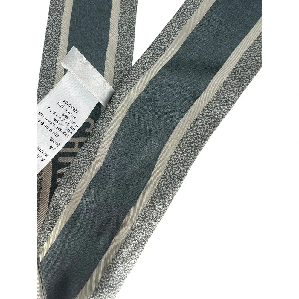 Christian Dior Toile de Jouy Floral Silk Mitzah Scarf Beige Multicolor